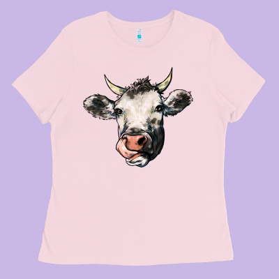 Cow Ladies Tee Designed By Howdyjamesfarm