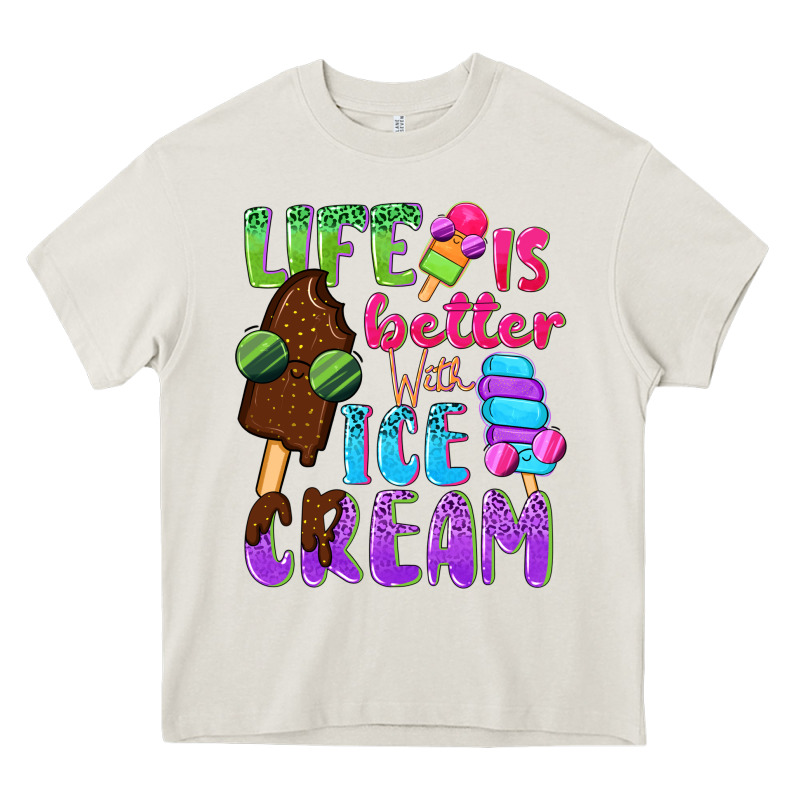 Life Is Better With Ice Cream Heavy Core Tee by NancyCooperArtShop | Teevron