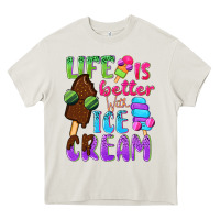 Cream Life is better with ice cream Heavy Core Tee - NancyCooperArtShop