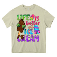 Mossy Life is better with ice cream Heavy Core Tee - NancyCooperArtShop