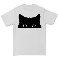 Dove Grey Peeking Cat Premium Tee - maiPhamDesign