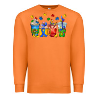 Carrot autism coffee cup Premium Sweatshirt - AdoDesignShop