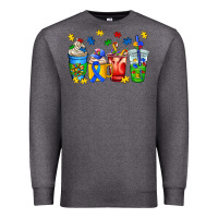 Charcoal Heather autism coffee cup Premium Sweatshirt - AdoDesignShop