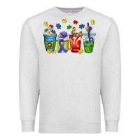 Oatmeal Heather autism coffee cup Premium Sweatshirt - AdoDesignShop