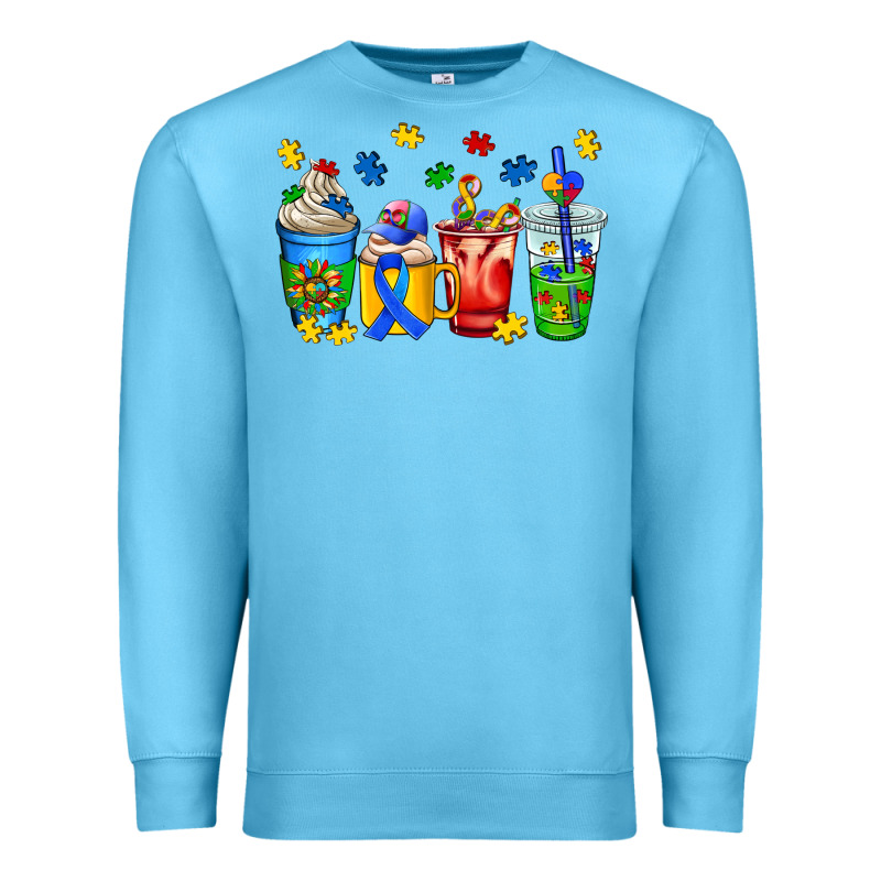 Autism Coffee Cup Premium Sweatshirt by AdoDesignShop | Teevron