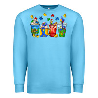 Ocean Blue autism coffee cup Premium Sweatshirt - AdoDesignShop