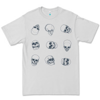 Dove Grey Skulls Premium Tee - maiPhamDesign