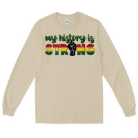 Mushroom My history is strong Long Sleeve Tee - FaDigitalArtStudio