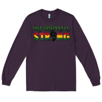 Plum My history is strong Long Sleeve Tee - FaDigitalArtStudio