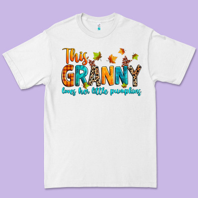 Customized This Granny Loves Her Little Pumpkins Premium Tee Designed By Texasbilliewilder