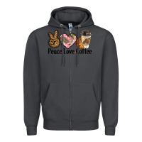 Smoke peace love coffee Zipper Hoodie - BarkalooDesign