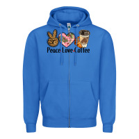 True Royal peace love coffee Zipper Hoodie - BarkalooDesign