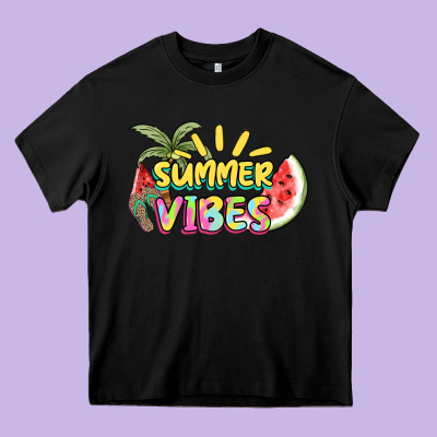 Summer Vibes Heavy Core Tee Designed By Nancycooperartshop