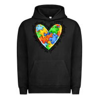 Pigment Black autism heart Urban Hoodie - JahusDesignShop