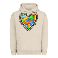 Pigment French Oak autism heart Urban Hoodie - JahusDesignShop