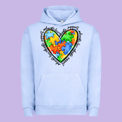Autism Heart Urban Hoodie Designed By Jahusdesignshop
