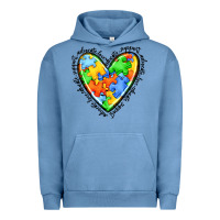 Pigment Pebble Blue autism heart Urban Hoodie - JahusDesignShop