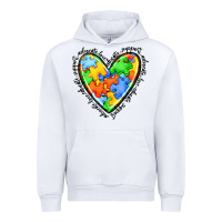 White autism heart Urban Hoodie - JahusDesignShop