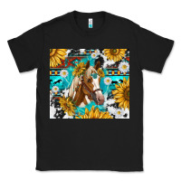 Black cowhide aztec horse Classic Tee - TumblerDesignByShophia