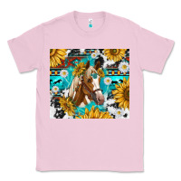 Bubblegum Pink cowhide aztec horse Classic Tee - TumblerDesignByShophia