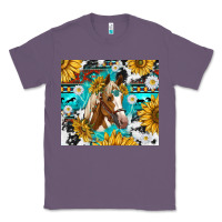 Lavender cowhide aztec horse Classic Tee - TumblerDesignByShophia