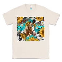 Natural cowhide aztec horse Classic Tee - TumblerDesignByShophia