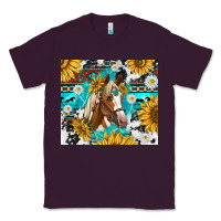 Plum cowhide aztec horse Classic Tee - TumblerDesignByShophia