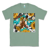 Sage cowhide aztec horse Classic Tee - TumblerDesignByShophia