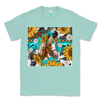 Seafoam cowhide aztec horse Classic Tee - TumblerDesignByShophia