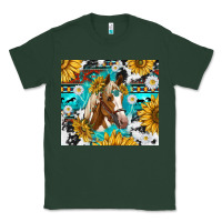 Sports Green cowhide aztec horse Classic Tee - TumblerDesignByShophia
