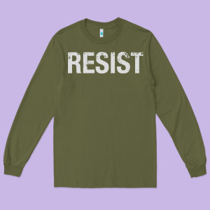 Resist United States America Protest Rebel Political Long Sleeve Tee Designed By Maiphamdesign