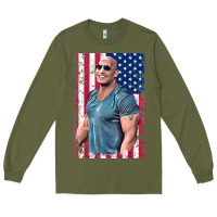 Army Green Dwayne The Rock Johnson Men Gift Long Sleeve Tee - maiPhamDesign