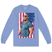 Colony Blue Dwayne The Rock Johnson Men Gift Long Sleeve Tee - maiPhamDesign