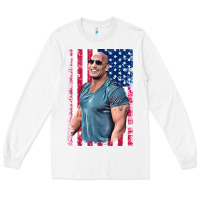 White Dwayne The Rock Johnson Men Gift Long Sleeve Tee - maiPhamDesign