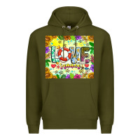 Army Green Love Summer Premium Hoodie - CowhideDigitalArt
