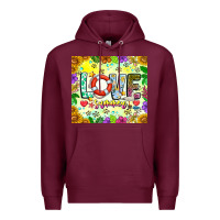 Burgundy Love Summer Premium Hoodie - CowhideDigitalArt