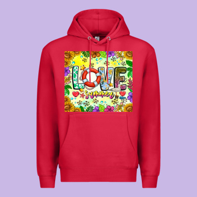 Love Summer Premium Hoodie Designed By Cowhidedigitalart