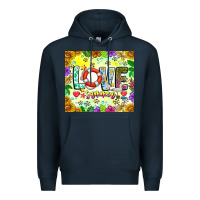 Navy Love Summer Premium Hoodie - CowhideDigitalArt