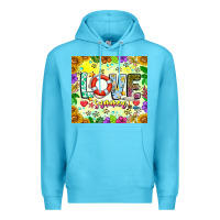Ocean Blue Love Summer Premium Hoodie - CowhideDigitalArt
