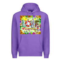 Purple Love Summer Premium Hoodie - CowhideDigitalArt