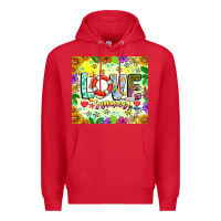 Red Love Summer Premium Hoodie - CowhideDigitalArt