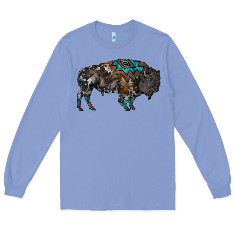 Cowhide Bison Long Sleeve Tee by RanaPortraitStore | Teevron