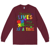 Burgundy Changing lives one session at a time Long Sleeve Tee - FaDigitalArtStudio
