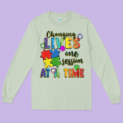 Changing Lives One Session At A Time Long Sleeve Tee Designed By Fadigitalartstudio