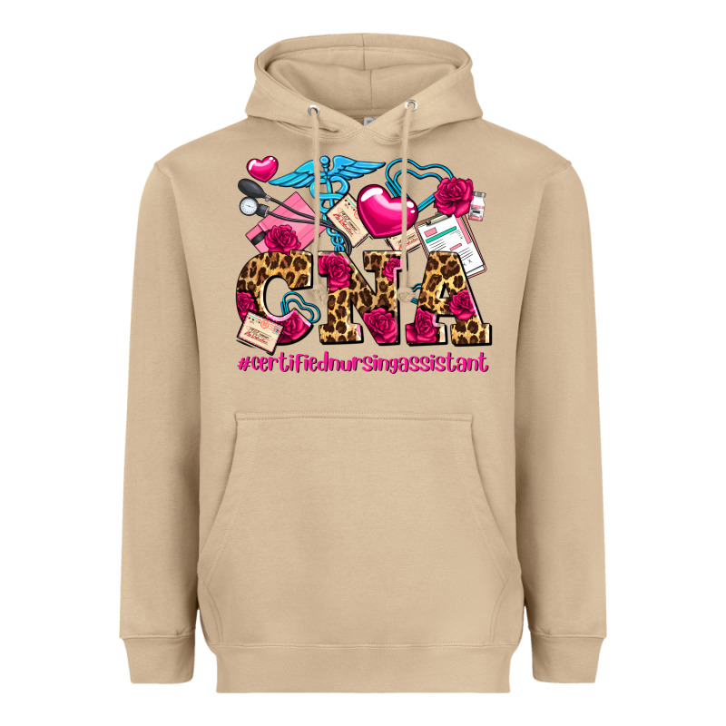 Valentines Day Cna Certified Nursing Assistant Heavyweight Hoodie by AdoDesignShop | Teevron