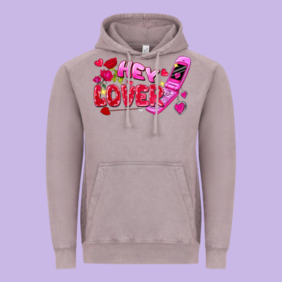 Hey Lover Flip Phone Valentine's Day Vintage Hoodie Designed By Fadigitalartstudio