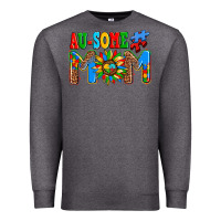 Charcoal Heather ausome autism mom Premium Sweatshirt - AdoDesignShop