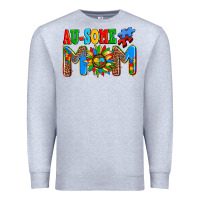 Heather Grey ausome autism mom Premium Sweatshirt - AdoDesignShop