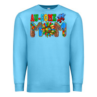 Ocean Blue ausome autism mom Premium Sweatshirt - AdoDesignShop