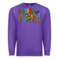 Purple ausome autism mom Premium Sweatshirt - AdoDesignShop